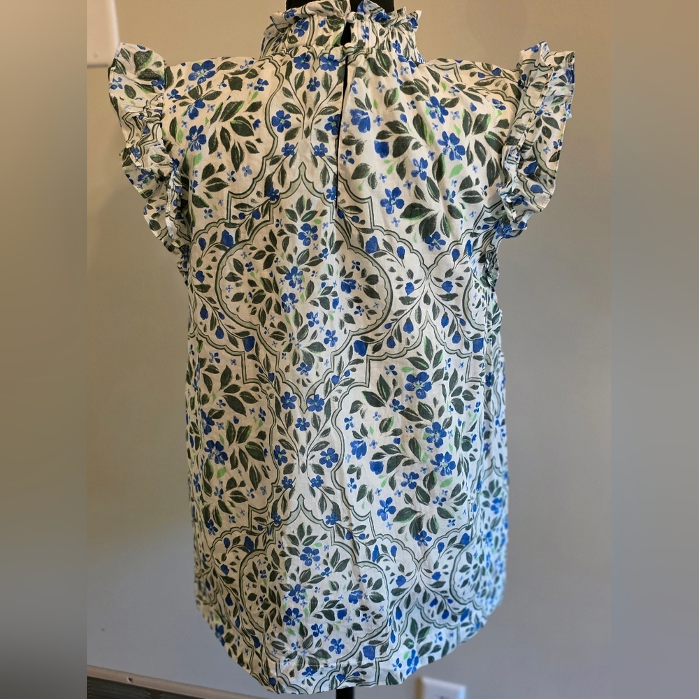 Sugarlips Floral Ruffle Sleeve Blouse - Picture 3 of 8